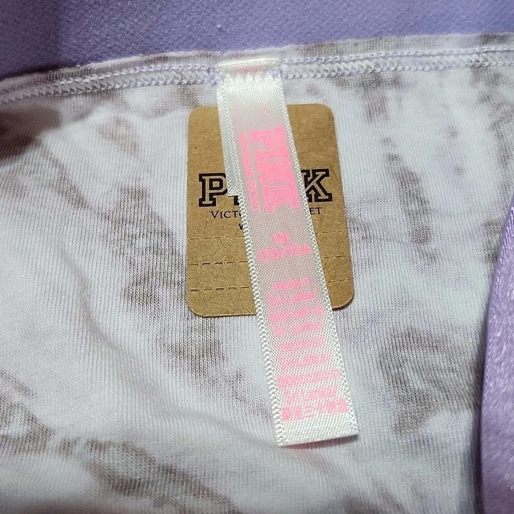 VICTORIA SECRET PINK 2022 PURPLE TIE-DYE BOXER BRIEF PANTY MEDIUM